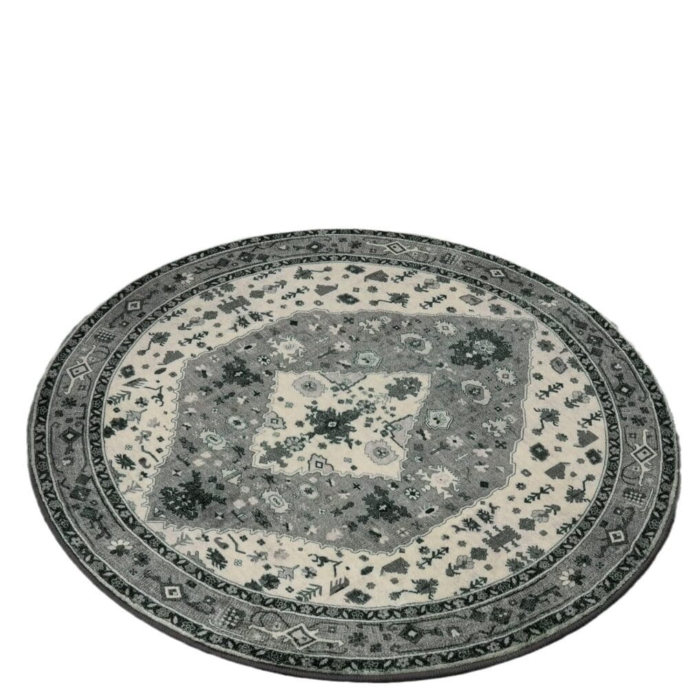 Round Persian Ethnic Style Carpet – Bohemian Living Room Rug - Image 5
