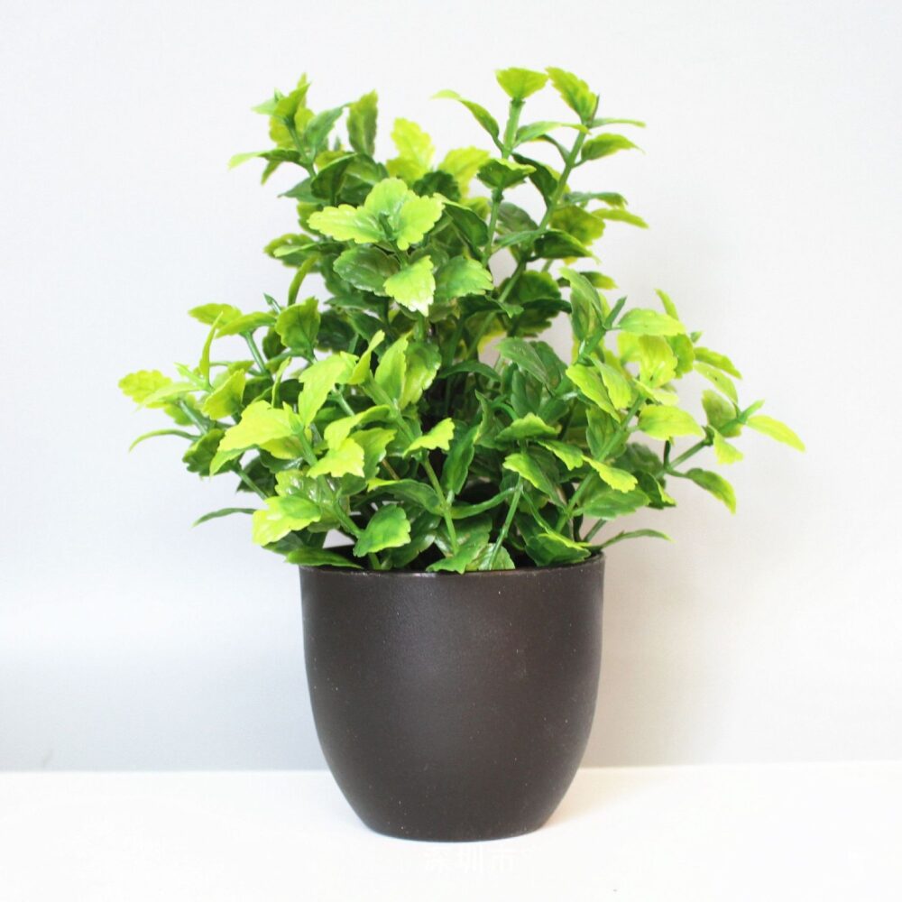 Simulation Simulated Indoor And Outdoor Decoration Plastic Bonsai Eucalyptus Small Pot Plant - Image 7