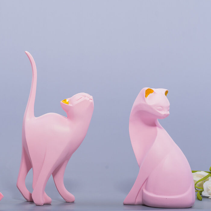 Home Resin Decoration Cat Figurine – Nordic Resin Craft
