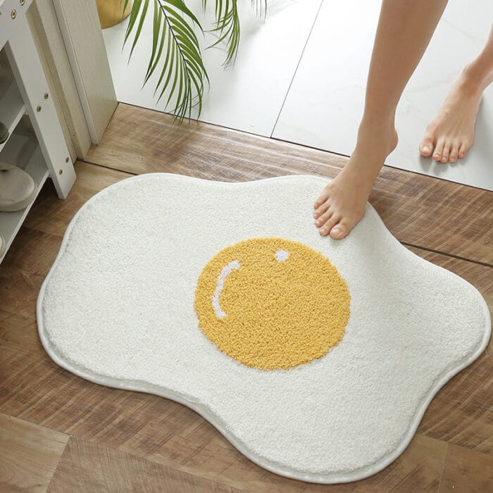 Funny Egg Entrance Carpet – Cute Non-Slip Bathroom Rug