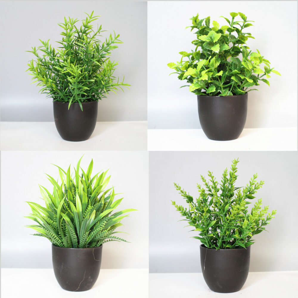 Simulation Simulated Indoor And Outdoor Decoration Plastic Bonsai Eucalyptus Small Pot Plant - Image 9