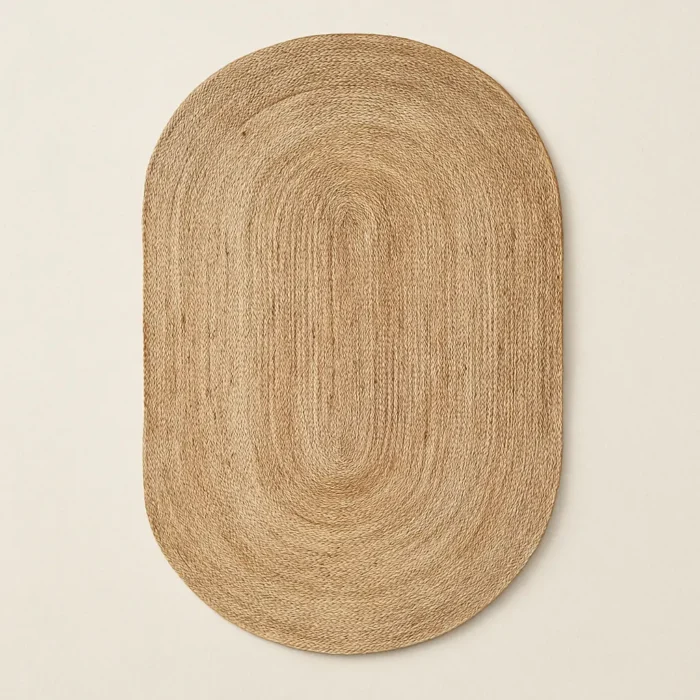 Washable Round Rugs for Living Room – Woven Water Reed Carpet
