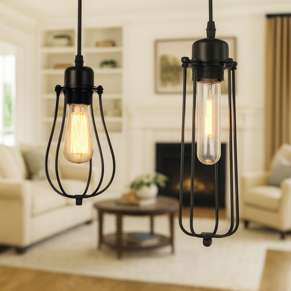 Retro wrought iron chandelier