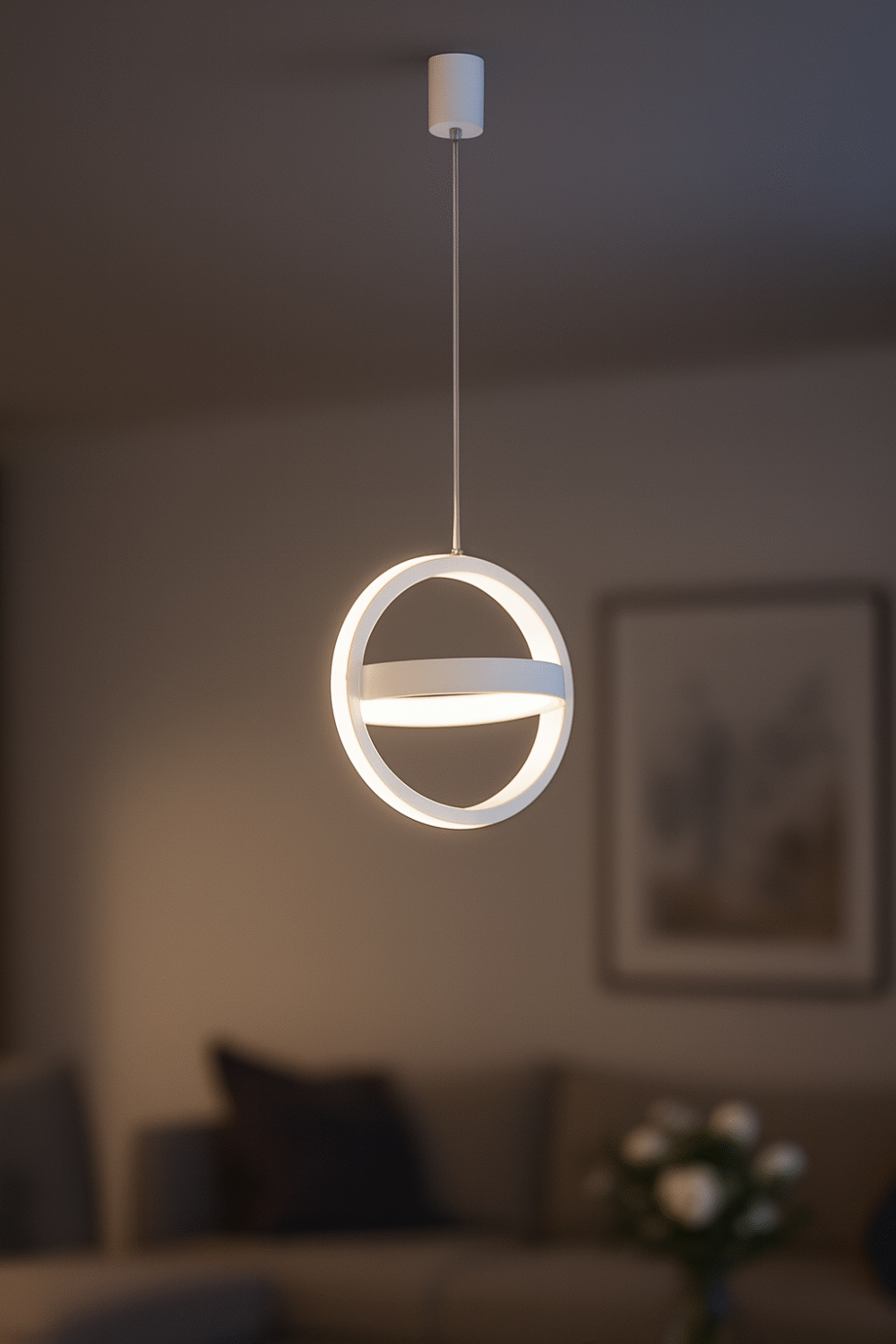Bedside Chandelier Bedroom Dining Room Bar Long Line Single Head - Image 6