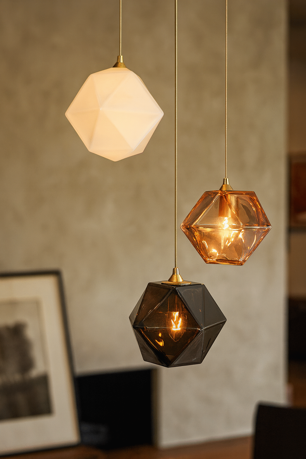 Stunning Glass Chandelier Living Room – Light Luxury Modern LED Pendant