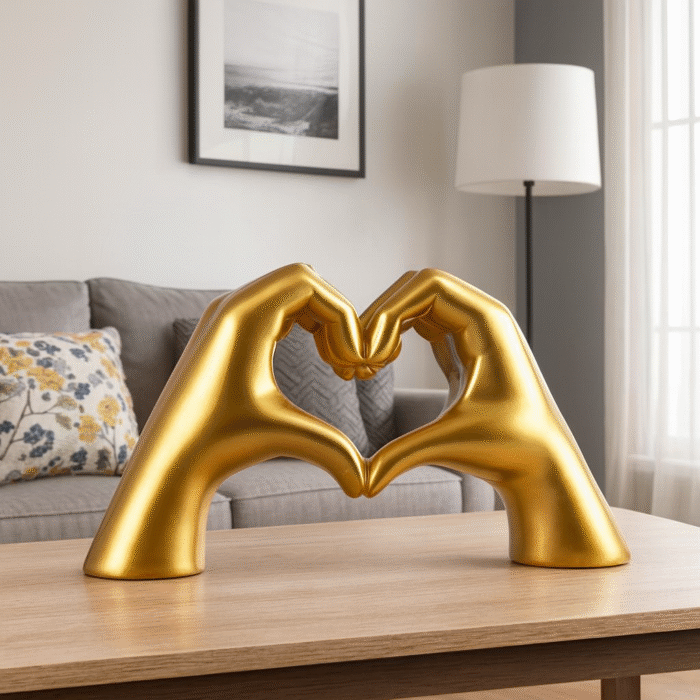 Graffiti Love Gestures Resin Ornament – Romantic Modern Resin Craft Décor
