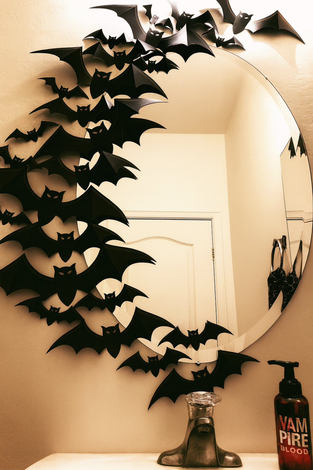 Halloween Decorative Wall Black Stickers Three-dimensional Bat Holiday Party