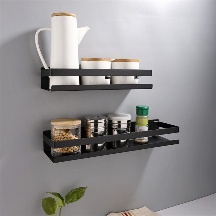 No Punching Wall Hanging Bathroom Kitchen Seasoning Rack