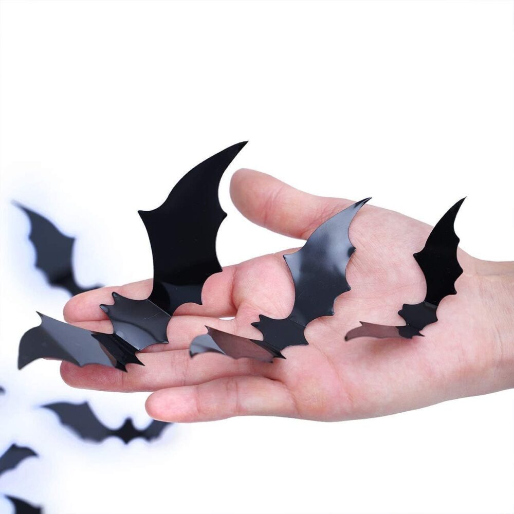 Halloween Decorative Wall Black Stickers Three-dimensional Bat Holiday Party - Image 3