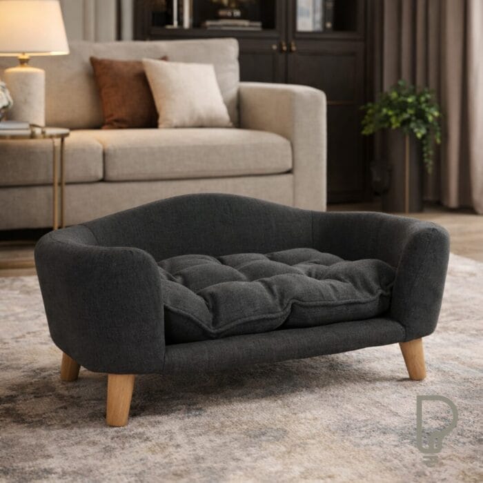 Pet Sofa Bed – Modern Dog Couch with Wooden Legs