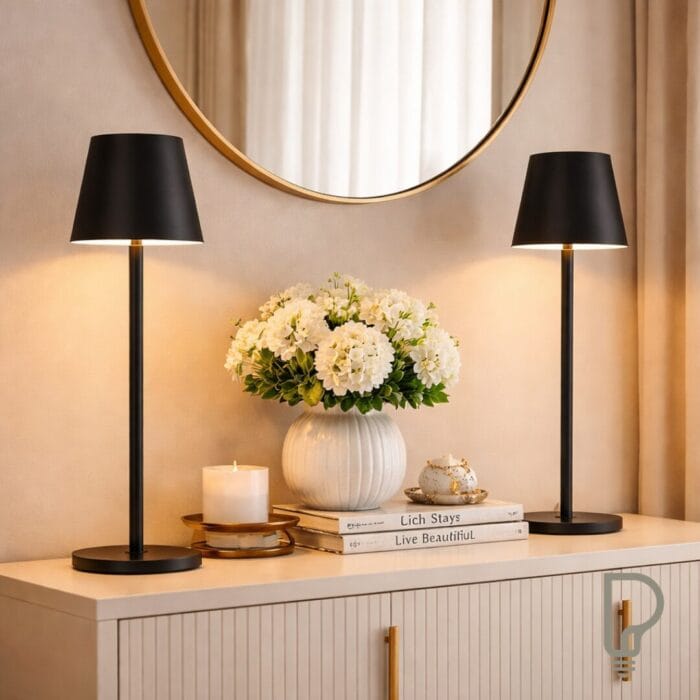 Cordless Table Lamp 2 Pack Rechargeable 5200mAh Dimmable