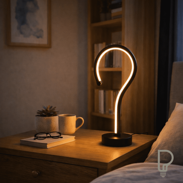 Modern Desk Lamp Set – LED Question Mark USB Dimmable Lamps